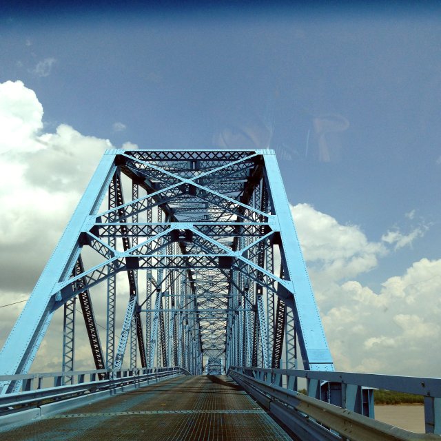 The Irvin S. Cobb Bridge over the Ohio River from Paducah, KY to Brookport, IL from my first, spectacular, Mother's Day weekend.